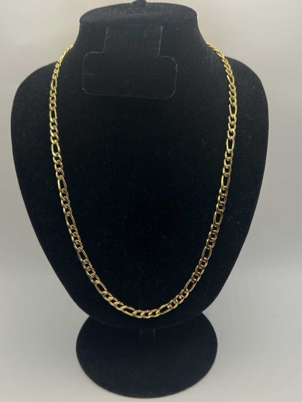 Mens Figaro Chain Real Gold 26 Inch Plated 5mm Classic Hip Hop Waterproof